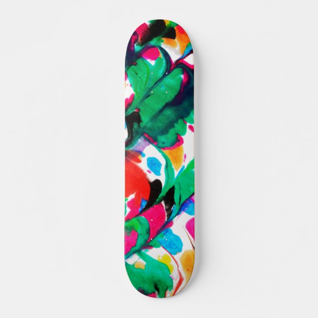 Skateboard Coeurs colorés (Devant)
