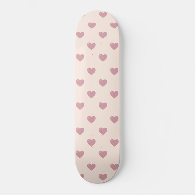 Skateboard Coeurs d'amour Pastel (Recto)
