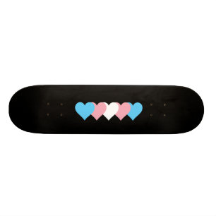 Skateboard Coeurs de fierté transgenre