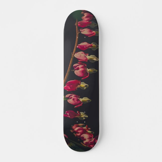 Skateboard Coeurs saignants Platine florale (Devant)