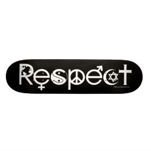 Skateboard Coexister dans le Respect - Paix Gentillesse & Tol