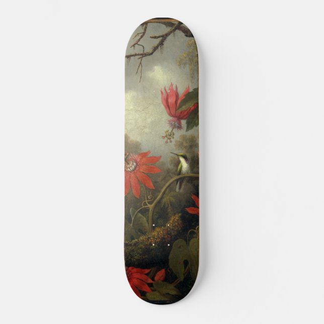 Skateboard Colibri et fleurs de passion (Recto)