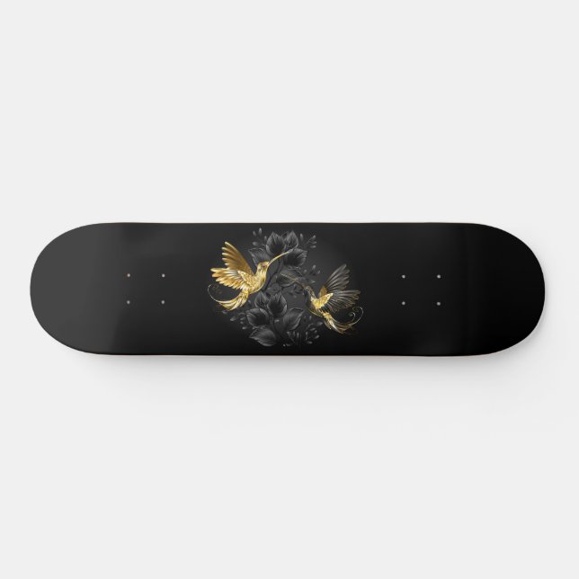 Skateboard Colibri noir et or (Horz)