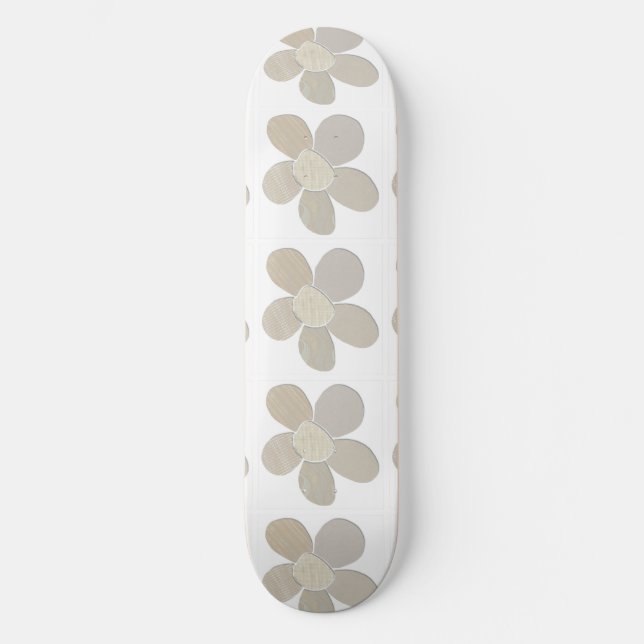 Skateboard Collage de tissu Mélange de fleurs et couleurs de  (Recto)