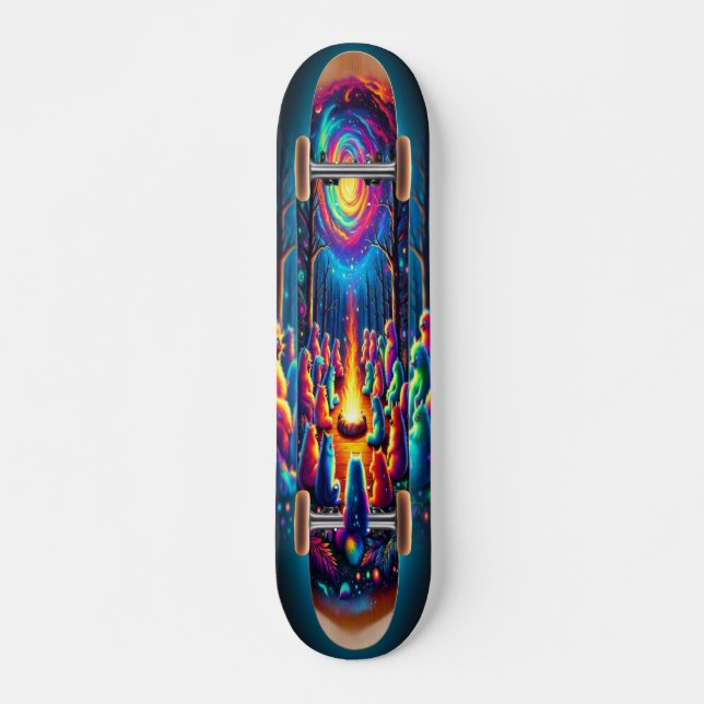 Skateboard Collecte de feux de camp magiques (Devant)