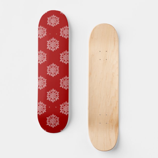 Skateboard Collection Simply Christmas Rouge et Flocon de Nei (Recto)