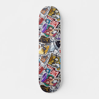 Skateboard College Dynamic Art Urban Graffiti motif