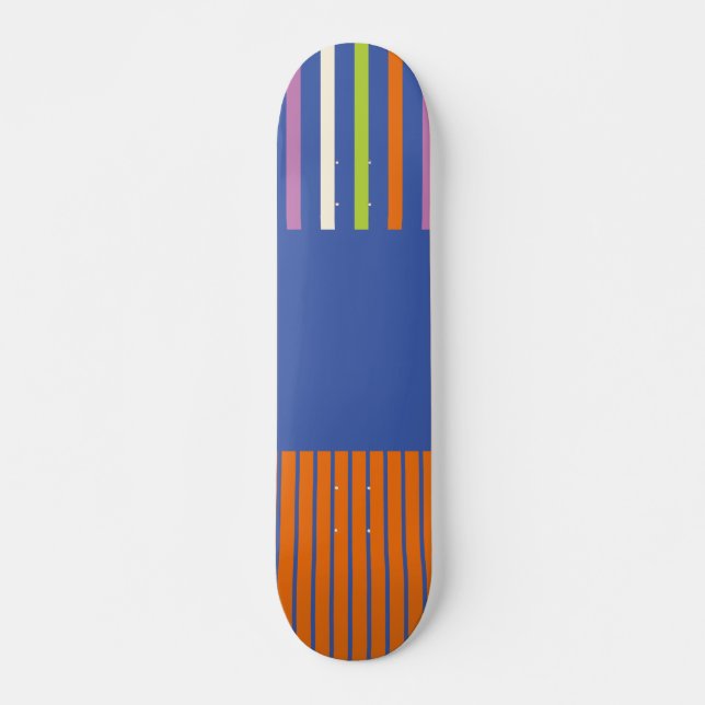 Skateboard Color Pop Stripes design rayé moderne (Devant)