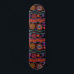Skateboard Coloré Moderne Australien Dot Art Tribal Motif<br><div class="desc">Ce design moderne présente un motif à points tribaux peints en couleur orange vif,  violet,  vert,  turquoise et blanc sur un arrière - plan noir #tribal #australian #sports #fun #cadeaux #giftsforhim #giftsforher #skateboard #skateboards #skate #skater #outdoor #style #trendy</div>