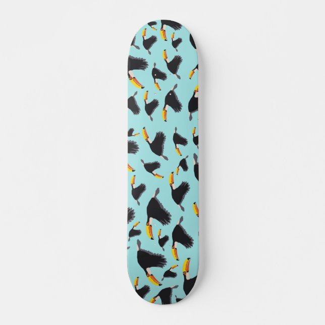 Skateboard Coloré Toucan Tropical Bird Motif (Devant)