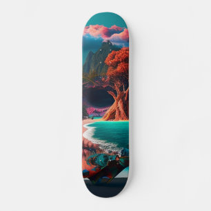 Skateboard Colored skull