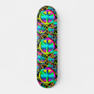 Skateboard Colorful PEACE seamless pattern + your ideas