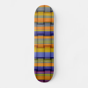 Skateboard Colorful retro art stripes graphic design