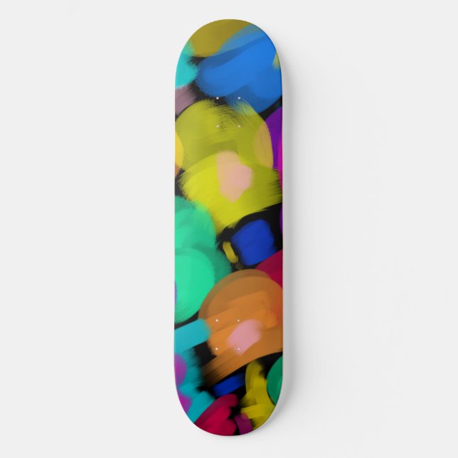 Skateboard Colorful watercolor print (Recto)