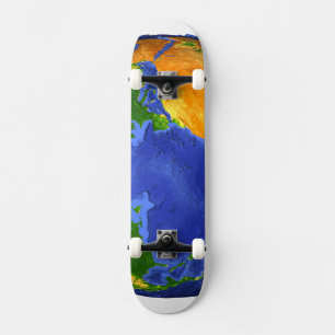 Skateboard Complétez La Terre Avec Des Données Topographiques