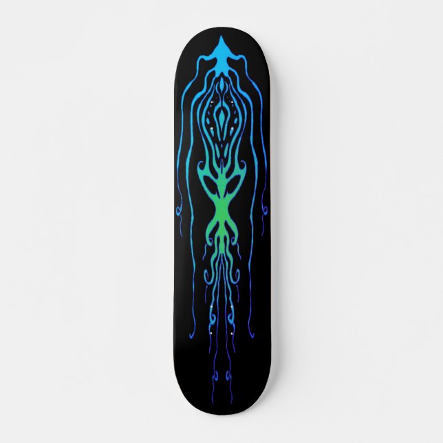 Skateboard Conception Abstraite de tatouage de poulpe tribal  (Devant)