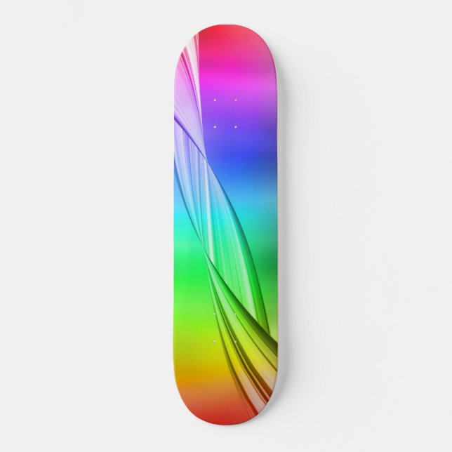 Skateboard Conception Abstraite des couleurs arc-en-ciel (Recto)
