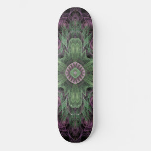Skateboard Conception Abstraite Fractale Moderne Violette et