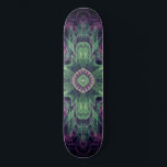 Skateboard Conception Abstraite Fractale Moderne Violette et<br><div class="desc">Conception Abstraite Fractale Moderne Violette et Verte par Travis L. Lagasse de Flowstone Graphics.</div>