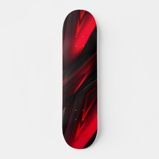 Skateboard Conception abstraite rouge au point (Devant)