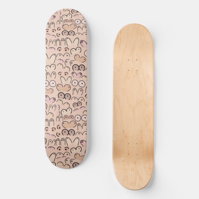 Skateboard Conception amusante pour le sein neutre (Recto)