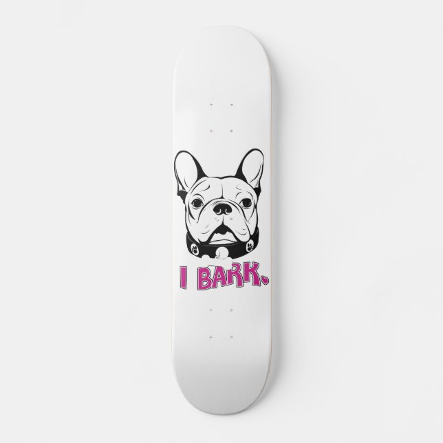 Skateboard Conception artistique de "écorce" de bouledogue (Recto)