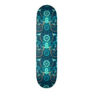 Skateboard Conception bleue nautique