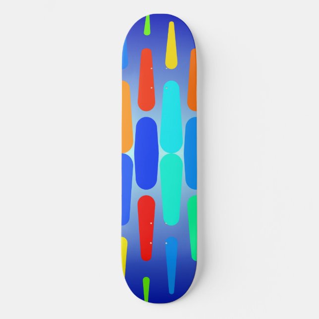Skateboard Conception colorée d'abrégé sur formes (Recto)