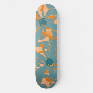 Skateboard Conception de feuille contemporaine pêche