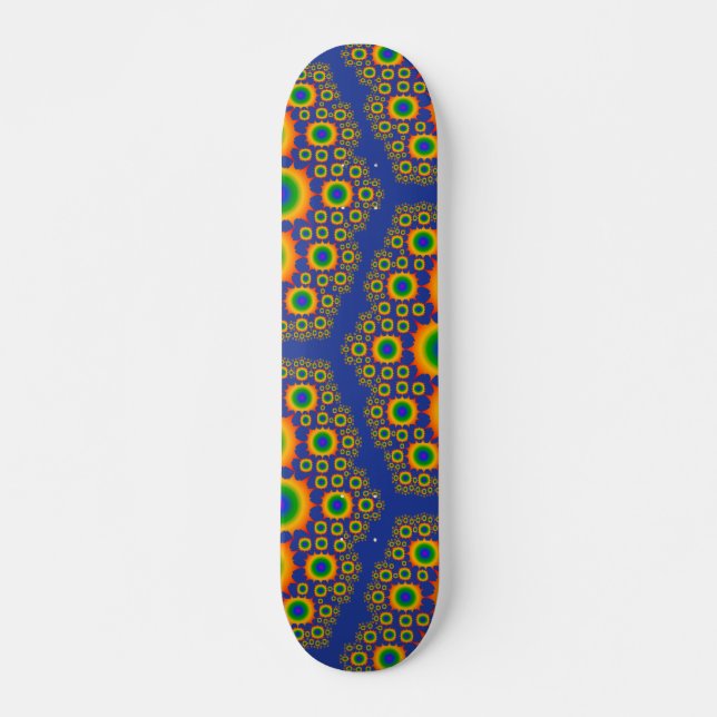Skateboard Conception de fractale d'arc-en-ciel : Planche à r (Devant)