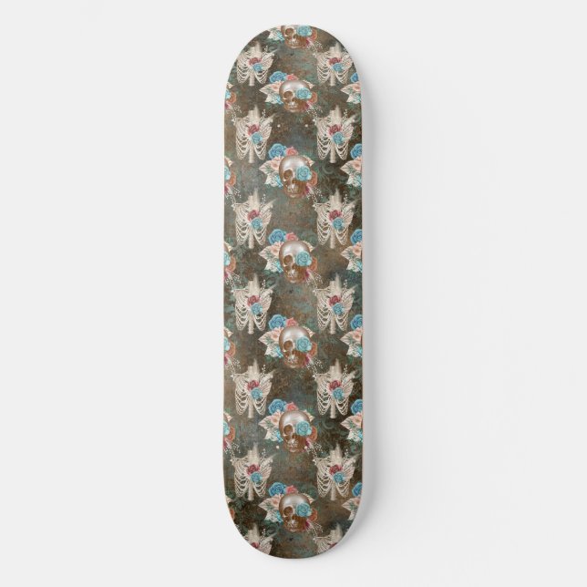 Skateboard Conception de la série Boho Skull 13  (Recto)