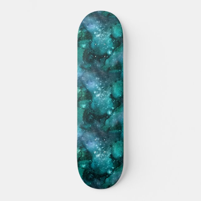 Skateboard Conception de la série Galaxie sarcelle 6   (Recto)