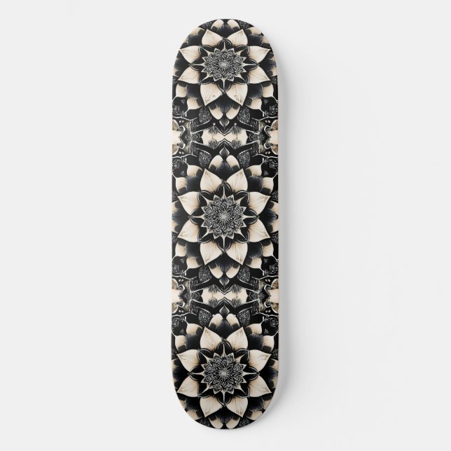 Skateboard Conception de mandala floral orné (Recto)