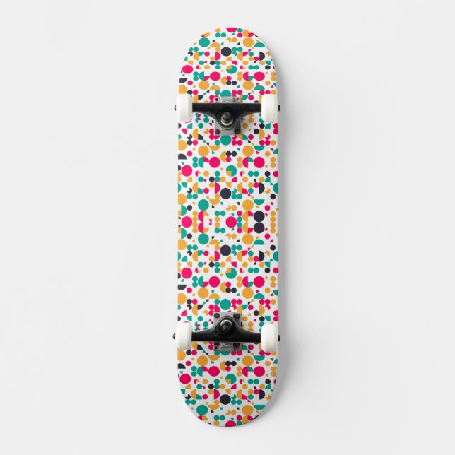 Skateboard Conception de motif géométrique coloré impression  (Recto)