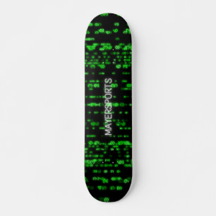 Skateboard Conception de numéro vert de piratage