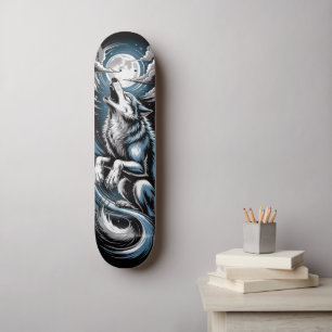 Skateboard Conception de planche à roulettes Bleu Wolf