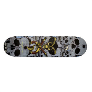 Skateboard Conception de planche à roulettes de cool de crâ