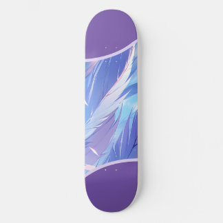 Skateboard Conception de plumes violettes vives