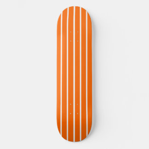 Skateboard Conception de rayures orange et blanc