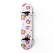 Conception de skate à fleurs super