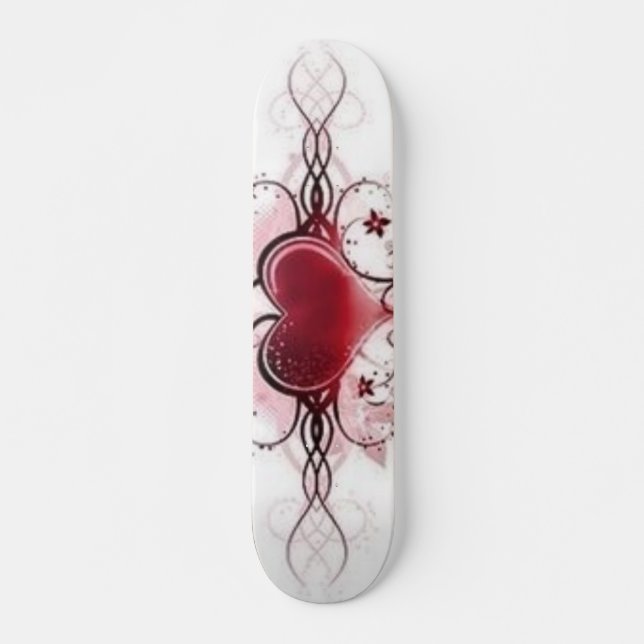 Skateboard conception de tatouage de coeur (Devant)