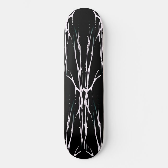 Skateboard Conception de tatouage tribal crâne de cerf - blan (Recto)