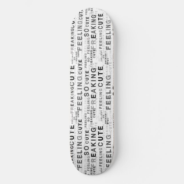 Skateboard Conception de texte mignon et déroutante (Recto)