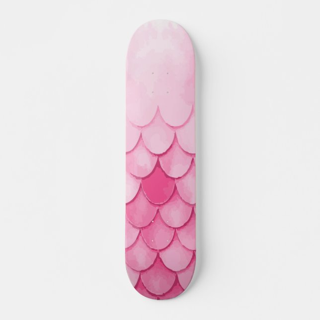 Skateboard Conception de texture à motif d'écailles de sirène (Devant)