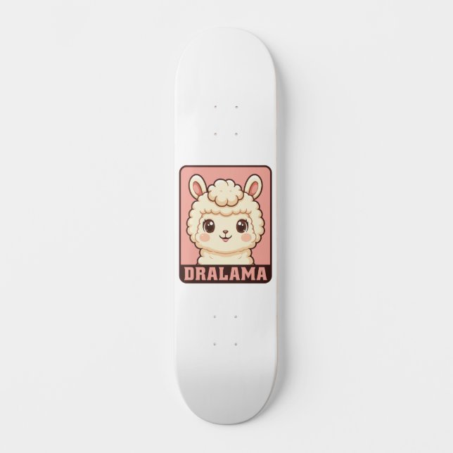 Skateboard Conception d'illustration de lama mignon (Recto)