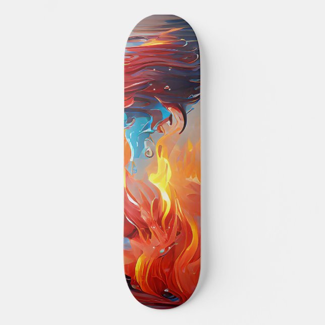 Skateboard Conception du skate-forme incendie et eau (Recto)