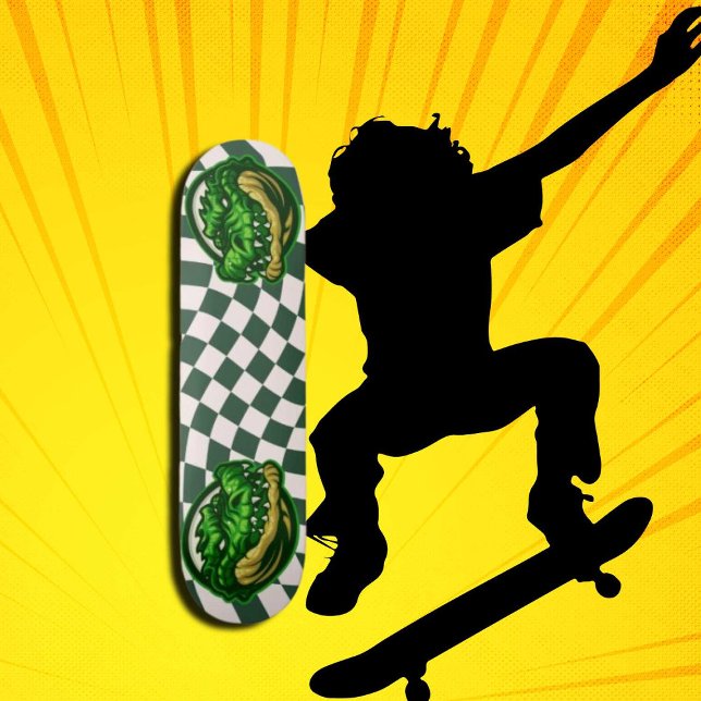 Skateboard Conception du tableau de bord Croc Heads (Original and best online Zazzle skateboard shop- Urban Warrior)