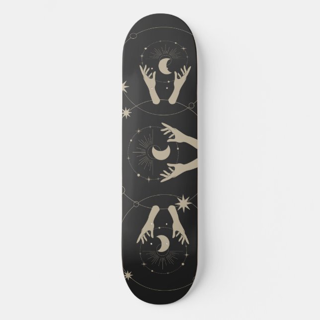 Skateboard conception esthétique de fantaisie au clair de lun (Recto)