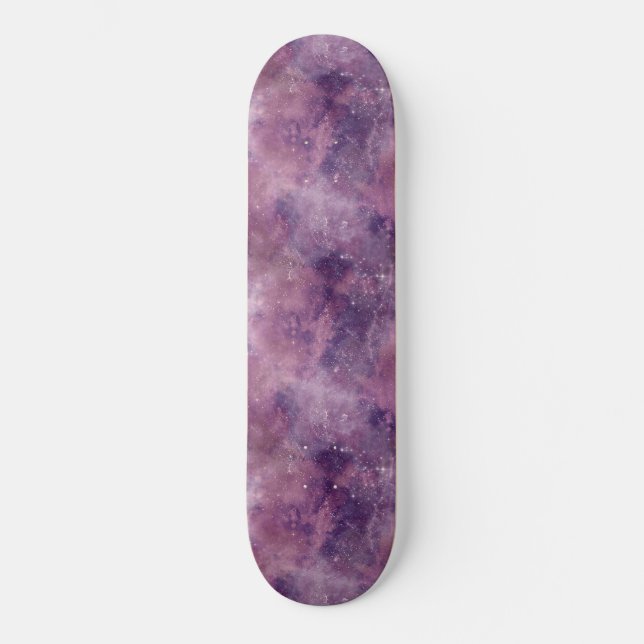 Skateboard Conception Galaxie Rose Crépusculaire Série 1 (Recto)