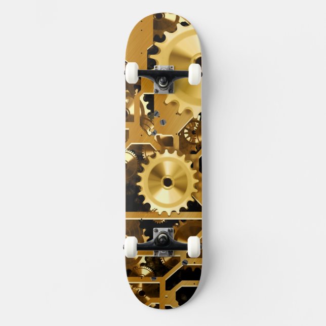 Skateboard Conception grunge de destin de rouille d'or (Recto)
